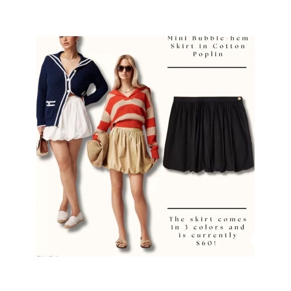 J. Crew Sz 4 Mini Bubble-Hem Skirt in Cotton Poplin in tan $98 - Picture 10 of 10
